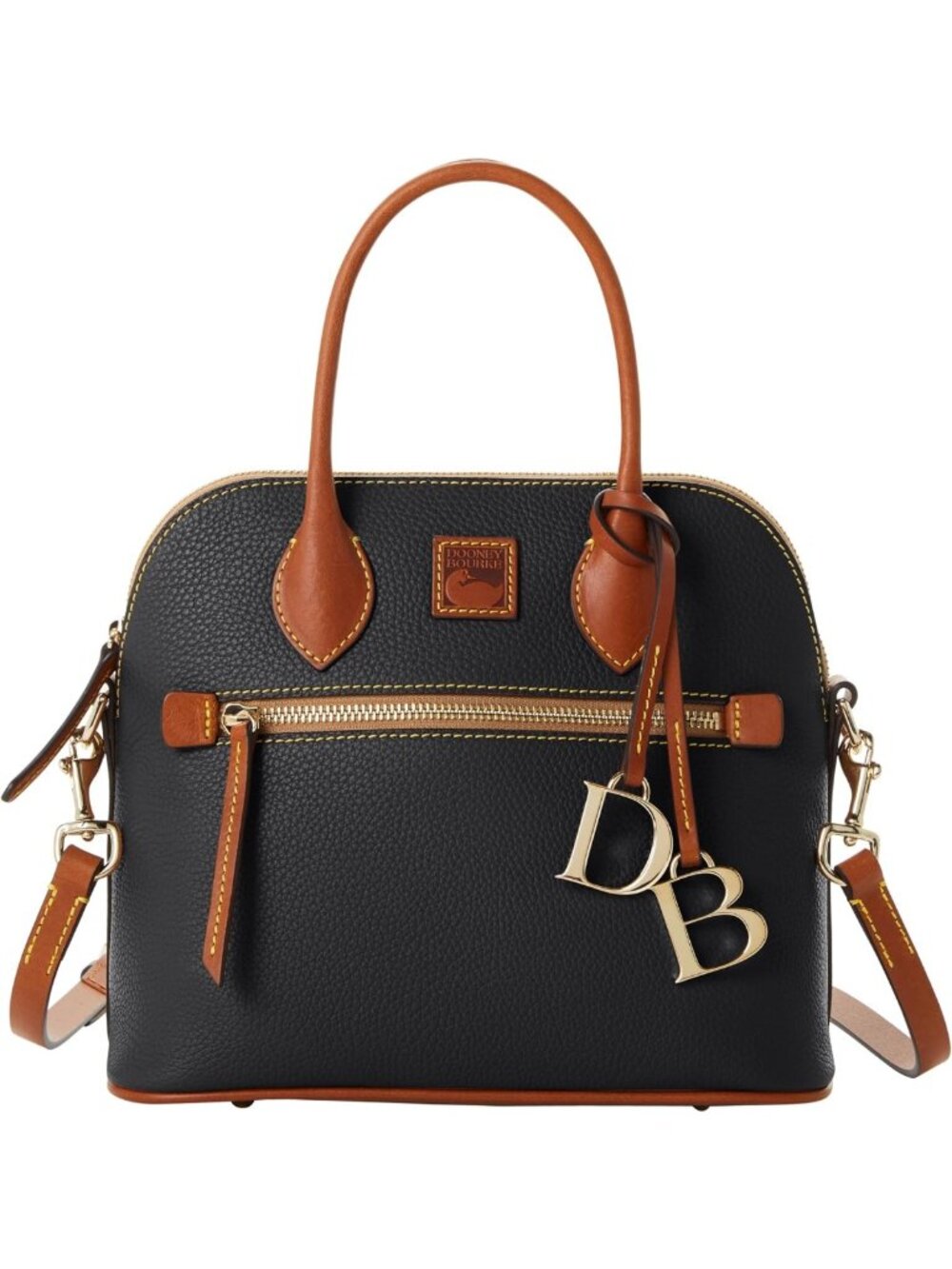 Stylish Large Domed Satchel Handbag with Shoulder Strap - Perfect for Everyday